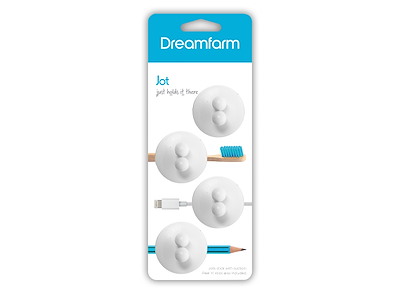 Dreamfram Jot sugekopkrog - 4 Pak hvid