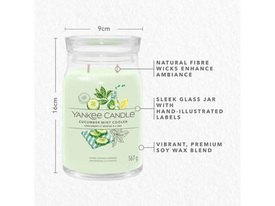 Yankee Candle Signature Duftlys Large - Cucumber Mint Cooler